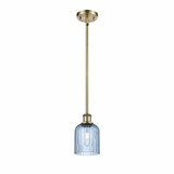 Bridal Veil 1 Light Stem Hung Mini Pendant 9 Inch Tall by Innovations - 516-1S-G559-5-GL