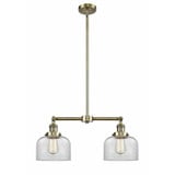 Bell 2 Light Traditional Large Island Pendant 21 Inch Wide by Innovations - 209-G7