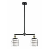 Bell Cage 2 Light Large Island Pendant 10 Inch Tall by Innovations - 209-G5-CE