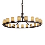 Limoges Dakota 21 Light Chandelier by Justice Design POR-8716-10-WAVE - POR-8716-10-WAVE