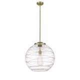 Athens Deco Swirl 1 Light Large Pendant by Innovations - 221-1S-G1213-18