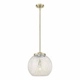 White Mouchette 1 Light Stem Hung Pendant by Innovations 221-1S-G1216-14 - 221-1S-G1216-14