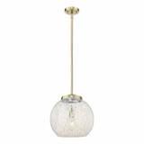 White Mouchette 1 Light Stem Hung Pendant by Innovations 221-1S-G1216-14 - 221-1S-G1216-14