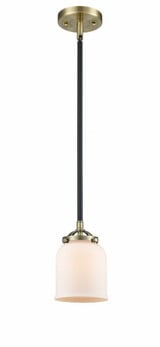 Bell 1 Light Mini Stem Hung Pendant 7.38 Inch Tall by Innovations - 284-1S-G5