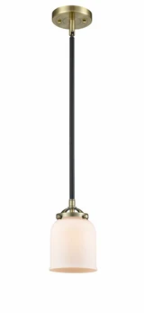 Bell 1 Light Mini Stem Hung Pendant 7.38 Inch Tall by Innovations - 284-1S-G5