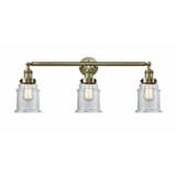 Canton 3 Light Industrial Bell Vanity Light 30 Inch Wide by Innovations - 205-G18