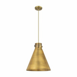 Newton Cone 1 Light Metal Medium Cord Pendant 14 Inch Wide by Innovations - 410-1PL-M411-14