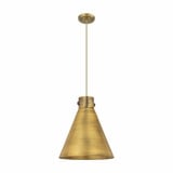 Newton Cone 1 Light Metal Medium Cord Pendant 14 Inch Wide by Innovations - 410-1PL-M411-14