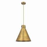 Newton Cone 1 Light Metal Medium Cord Pendant 16 Inch Wide by Innovations - 410-1PL-M411-16