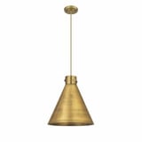 Newton Cone 1 Light Metal Medium Cord Pendant 16 Inch Wide by Innovations - 410-1PL-M411-16