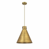 Newton Cone 1 Light Metal Medium Cord Pendant 16 Inch Wide by Innovations - 410-1PL-M411-16