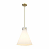 Newton Cone 1 Light Industrial Medium Pendant 14 Inch Wide by Innovations - 410-1PM-G411-14
