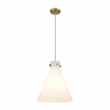Newton Cone 1 Light Industrial Medium Pendant 14 Inch Wide by Innovations - 410-1PM-G411-14
