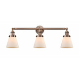 Cone 3 Light Vanity Light 30 Inch Wide by Innovations - 205-G6