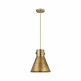 Newton Cone 1 Light Metal Shade Small Pendant 10 Inch Wide by Innovations - 410-1PM-M411-10