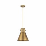 Newton Cone 1 Light Metal Shade Small Pendant 10 Inch Wide by Innovations - 410-1PM-M411-10