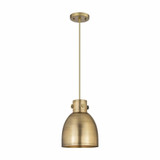 Newton Bell 1 Light Metal Shade Small Pendant 9.63 Inch Tall by Innovations - 410-1PS-M412-8