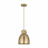 Newton Bell 1 Light Metal Shade Small Pendant 9.63 Inch Tall by Innovations - 410-1PS-M412-8