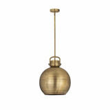 Newton Sphere 1 Light Metal Medium Stem Pendant 14 Inch Wide by Innovations - 410-1SL-M410-14