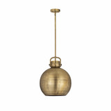 Newton Sphere 1 Light Metal Medium Stem Pendant 14 Inch Wide by Innovations - 410-1SL-M410-14