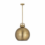 Newton Sphere 1 Light Metal Medium Stem Pendant 16 Inch Wide by Innovations - 410-1SL-M410-16