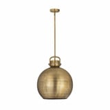 Newton Sphere 1 Light Metal Medium Stem Pendant 16 Inch Wide by Innovations - 410-1SL-M410-16