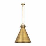 Newton Cone 1 Light Metal Large Stem Pendant 18 Inch Wide by Innovations - 410-1SL-M411-18