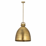 Newton Bell 1 Light Metal Large Pendant 18 Inch Wide by Innovations - 410-1SL-M412-18