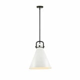 Newton Cone 1 Light Medium Stem Pendant 14 Inch Wide by Innovations - 410-1SL-M411-14