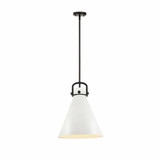 Newton Cone 1 Light Medium Stem Pendant 14 Inch Wide by Innovations - 410-1SL-M411-14