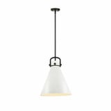 Newton Cone 1 Light Medium Stem Pendant 14 Inch Wide by Innovations - 410-1SL-M411-14