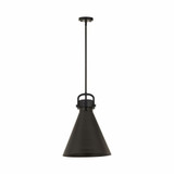 Newton Cone 1 Light Metal Medium Stem Pendant 16 Inch Wide by Innovations - 410-1SL-M411-16
