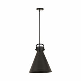 Newton Cone 1 Light Metal Medium Stem Pendant 16 Inch Wide by Innovations - 410-1SL-M411-16