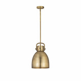 Newton Bell 1 Light Metal Shade Small Pendant 16.7 Inch Tall by Innovations - 410-1SM-M412-10