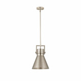 Newton Cone 1 Light Metal Small Stem Pendant 10 Inch Wide by Innovations - 410-1SM-M411-10