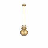 Newton Sphere 1 Light Metal Small Stem Pendant 8 Inch Wide by Innovations - 410-1SS-M410-8