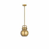 Newton Sphere 1 Light Metal Small Stem Pendant 8 Inch Wide by Innovations - 410-1SS-M410-8