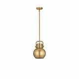 Newton Sphere 1 Light Metal Small Stem Pendant 8 Inch Wide by Innovations - 410-1SS-M410-8