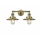 Railroad 2 Light Vanity Light 18 Inch Tall by Innovations - 208-M1-M7