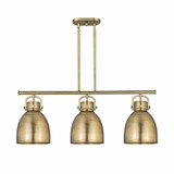 Newton Bell 3 Light Metal Shade Island 42 Inch Wide Pendant by Innovations - 410-3I-M412-10