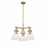 Newton Cone 3 Light Large Pendant 20.38 Inch Wide by Innovations - 411-3CR-G411-7