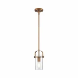 Pilaster II Cylinder 1 Light Mini Pendant 9.5 Inch Tall by Innovations - 423-1S-G423-7