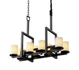 Limoges Dakota 8 Light Mini Chandelier by Justice Design - POR-8718-10-PLET