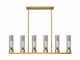 Empire 6 Light Stem Hung Oversized Linear Pendant by Innovations - 429-6I-G429-11