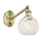 White Mouchette 1 Light Wall Sconce 12 Inch Length by Innovations - 317-1W-G1216-6