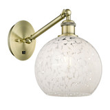 White Mouchette 1 Light Wall Sconce 13 Inch Length by Innovations - 317-1W-G1216-8