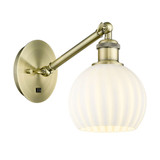 White Venetian 1 Light Wall Sconce 12 Inch Length by Innovations - 317-1W-G1217-6