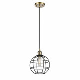 Lake Placid 1 Light Small Cord Hung Pendant 8 Inch Wide by Innovations - 516-1P-LP-8