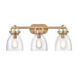 Newton Bell 3 Light Cone Glass Vanity Light by Innovations - 412-3W-G412