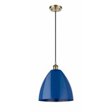 Plymouth Dome 1 Light Medium Cord Pendant 12 Inch Wide by Innovations - 516-1P-PLYM-12